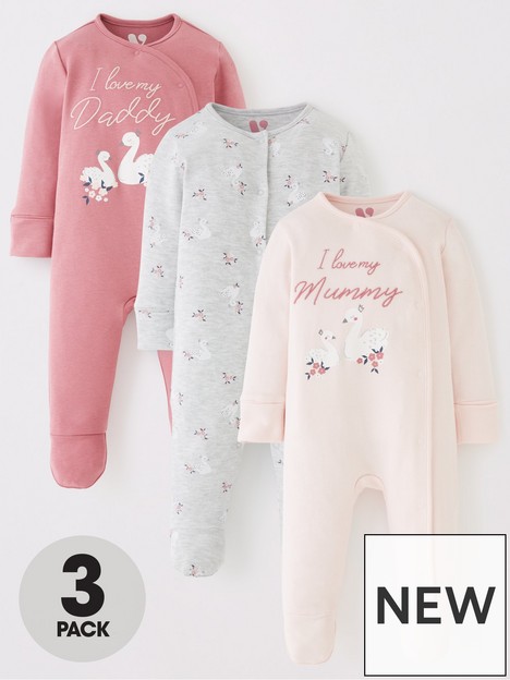 mini-v-by-very-3-packnbspbaby-girls-mummy-and-daddy-sleepsuit-pink