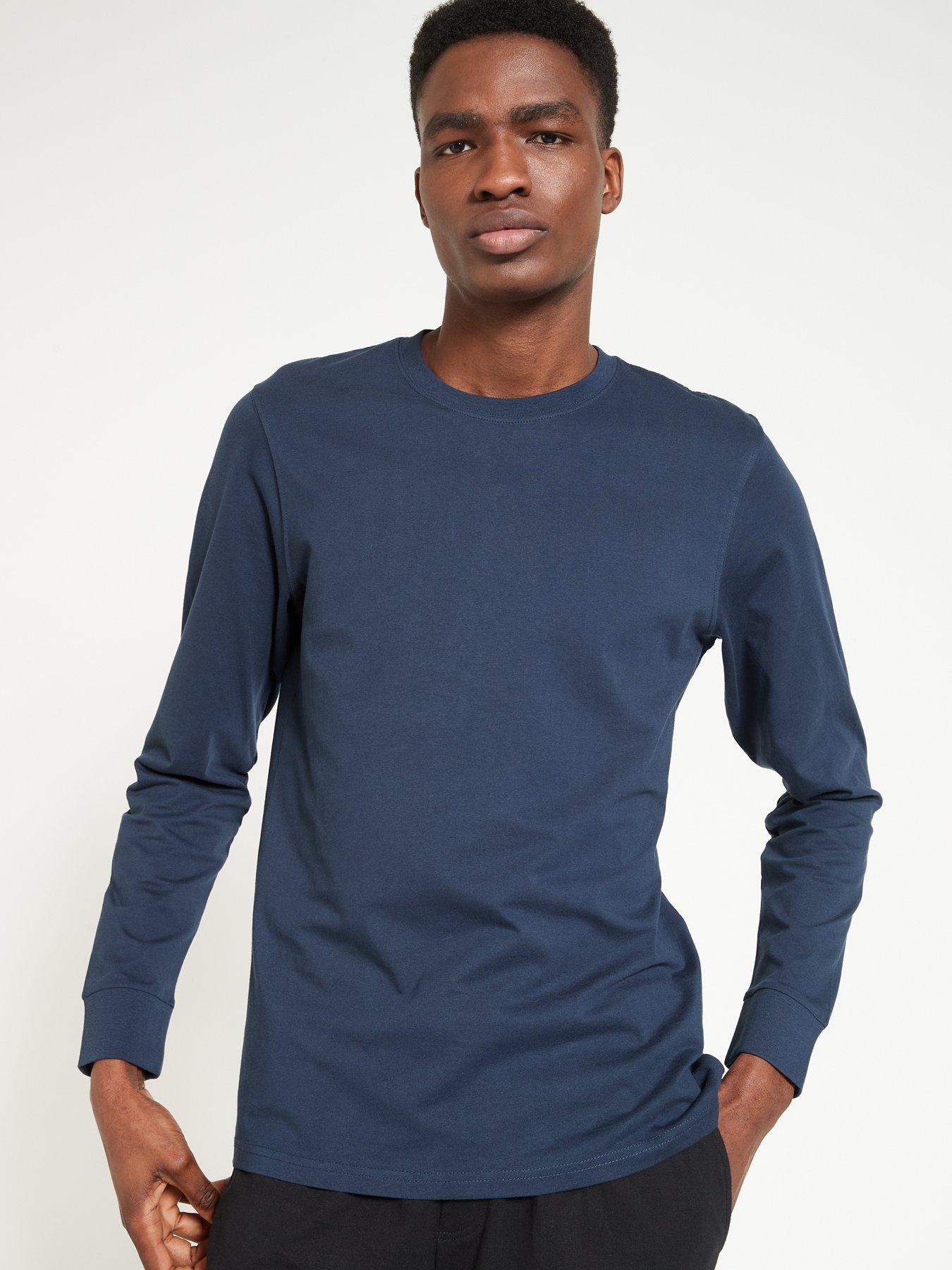 Everyday Essential Long Sleeve T-shirt - Navy | very.co.uk