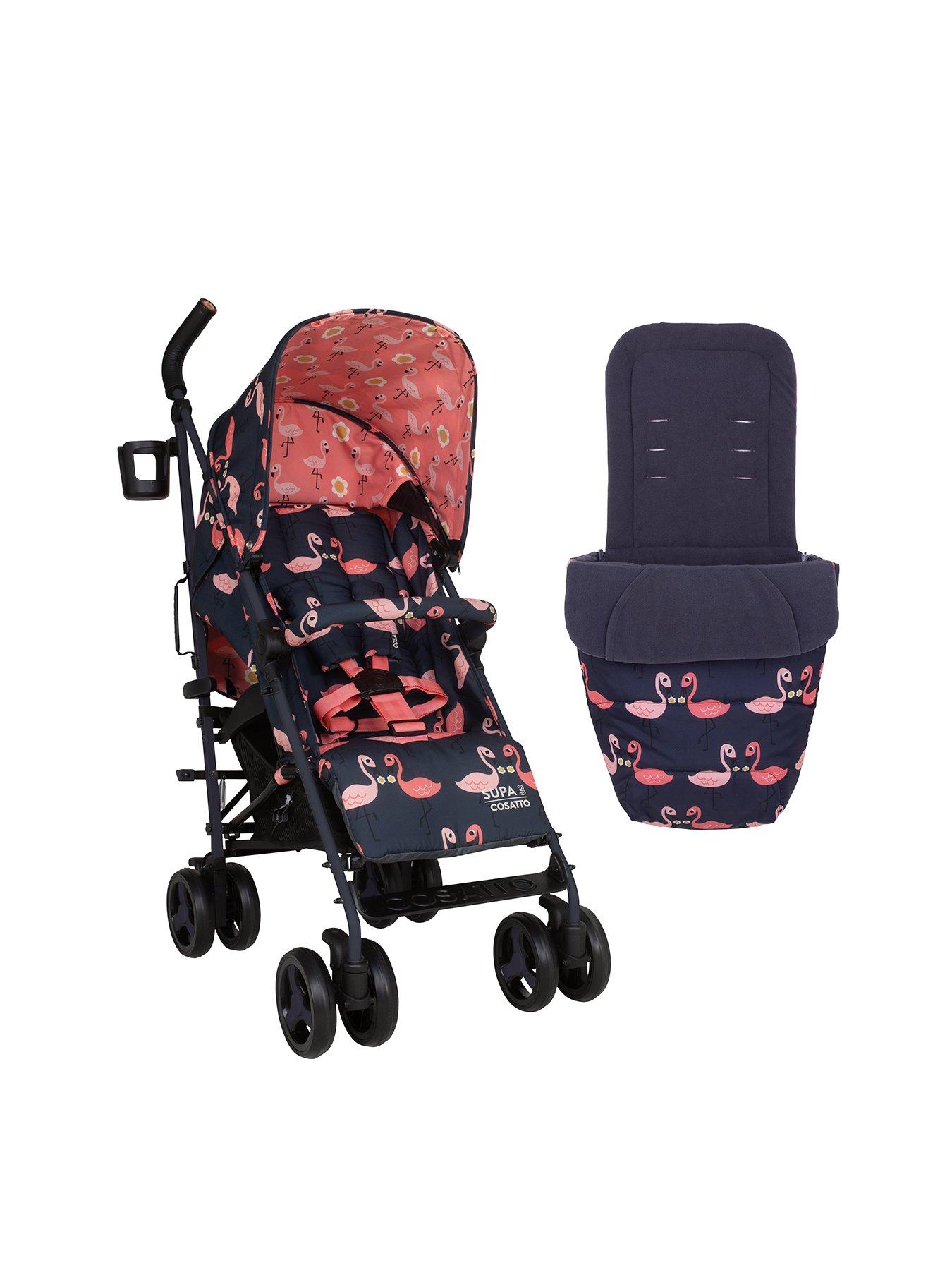 Cosatto Supa 3 Stroller with footmuff (0-25kg) - Pretty Flamingo