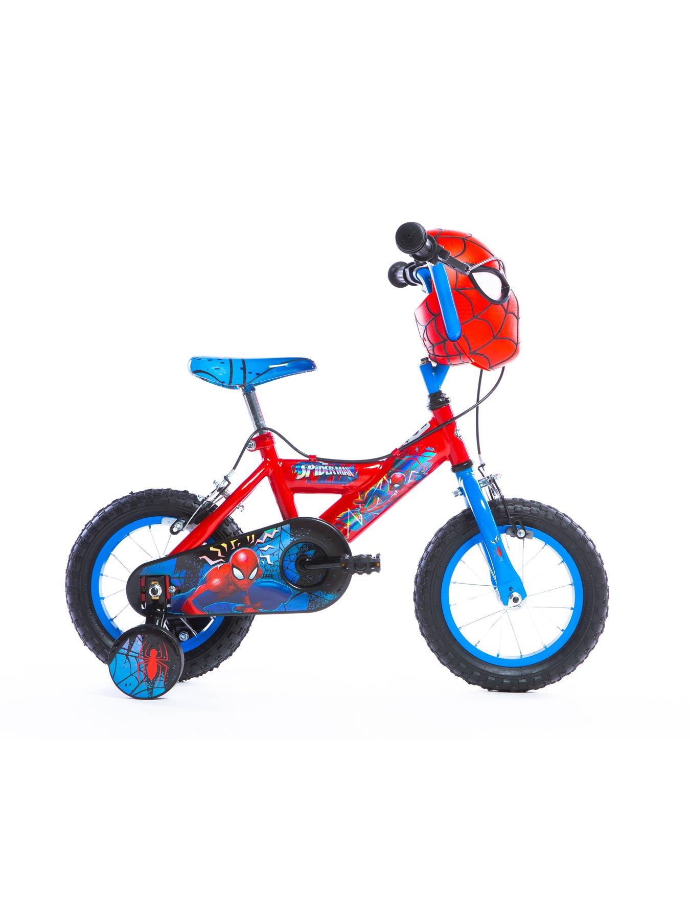 Spider man bike store with training wheels