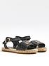  image of river-island-girls-quilted-chain-sandal-black