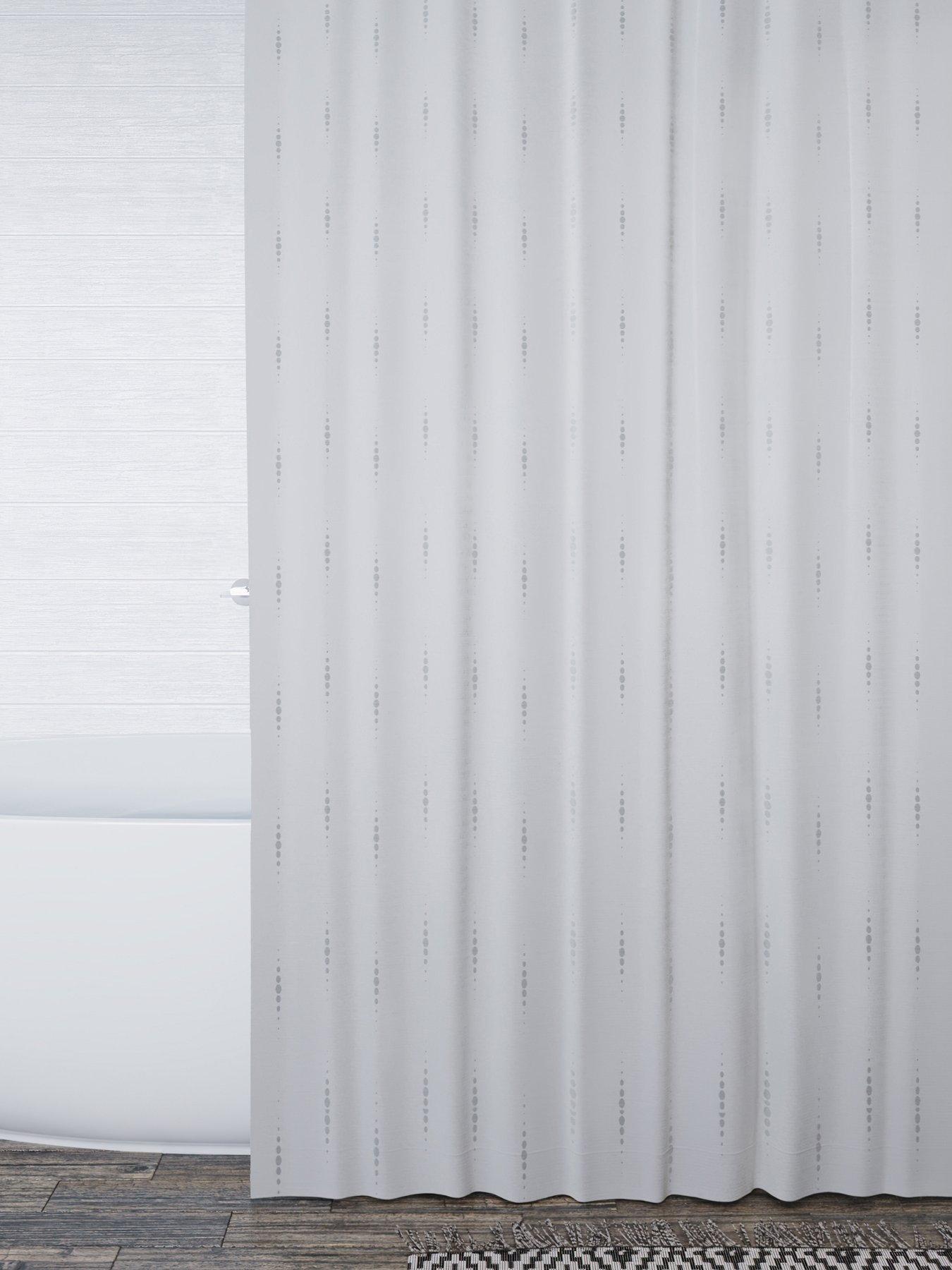 Croydex Silver Dotty Shower Curtain