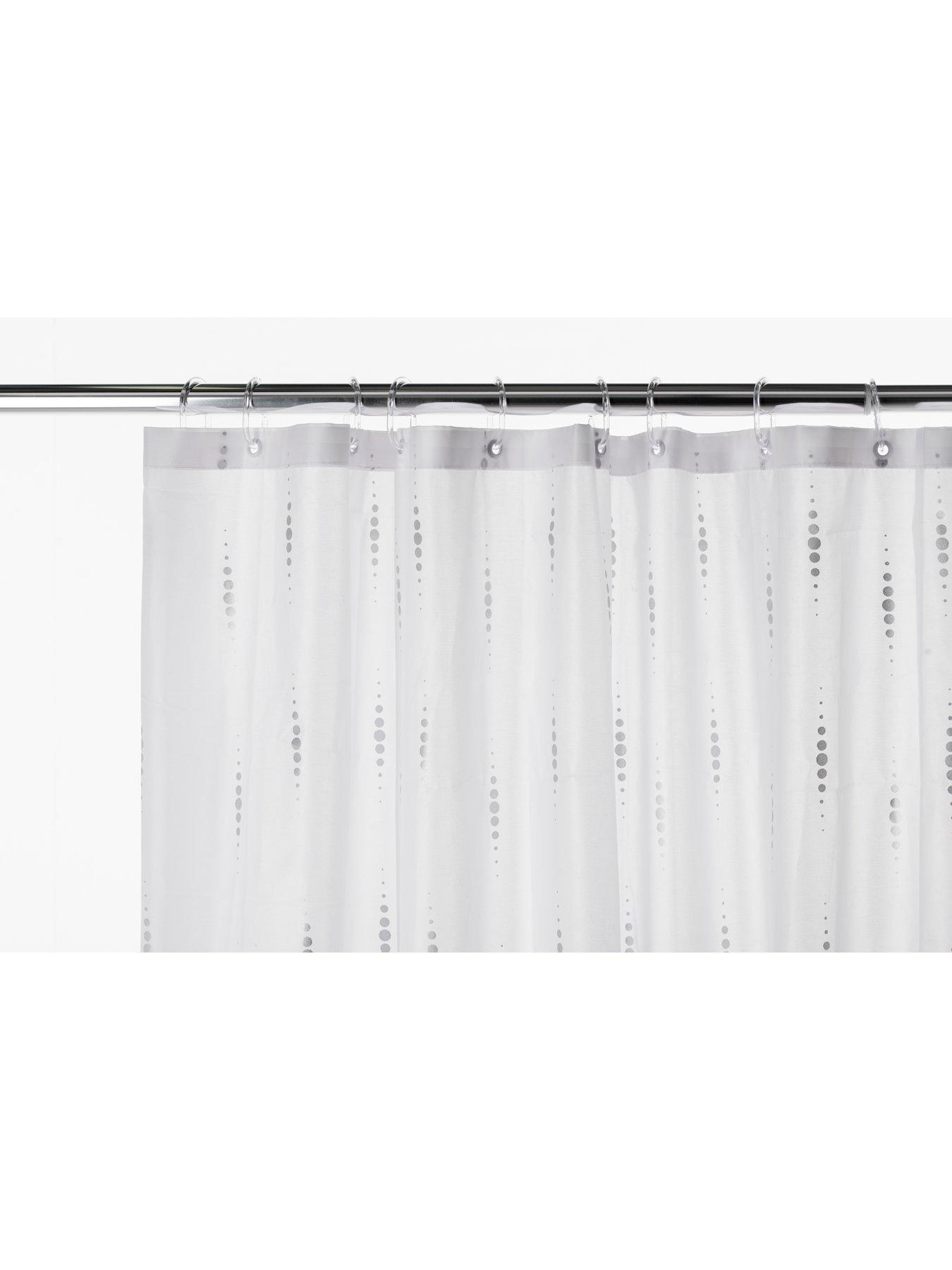 Croydex Silver Dotty Shower Curtain | very.co.uk