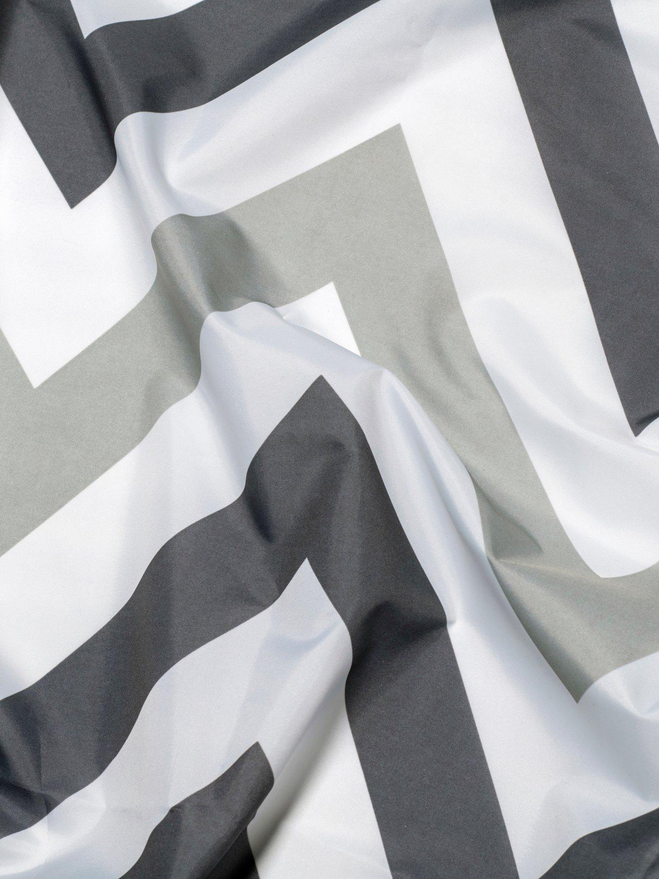 Image 3 of 4 of Croydex Two-Tone Chevron Shower Curtain