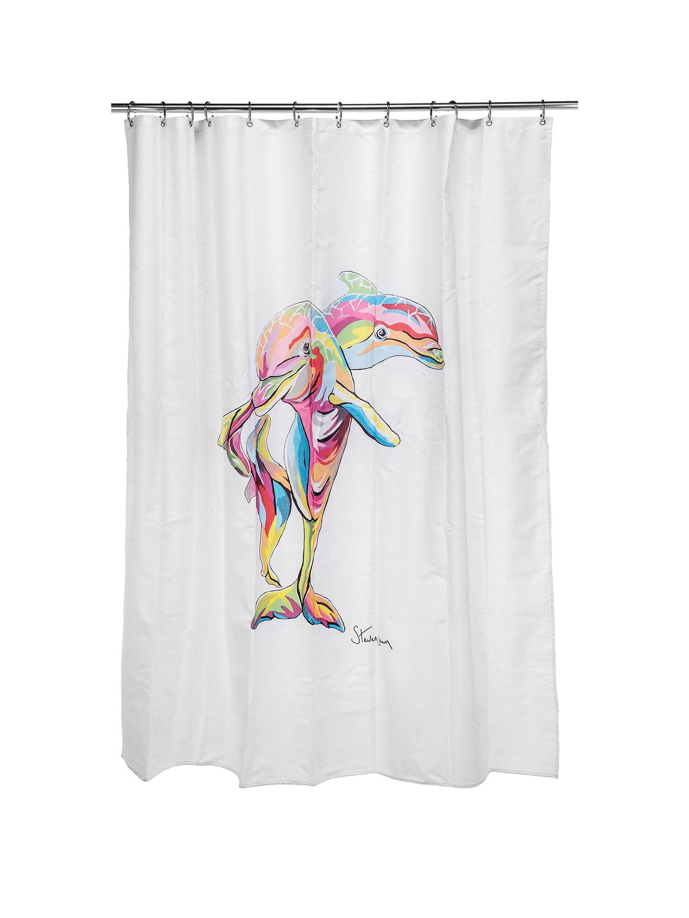 Product photograph of Croydex Steven Brown Hannah Mcwave Shower Curtain from very.co.uk