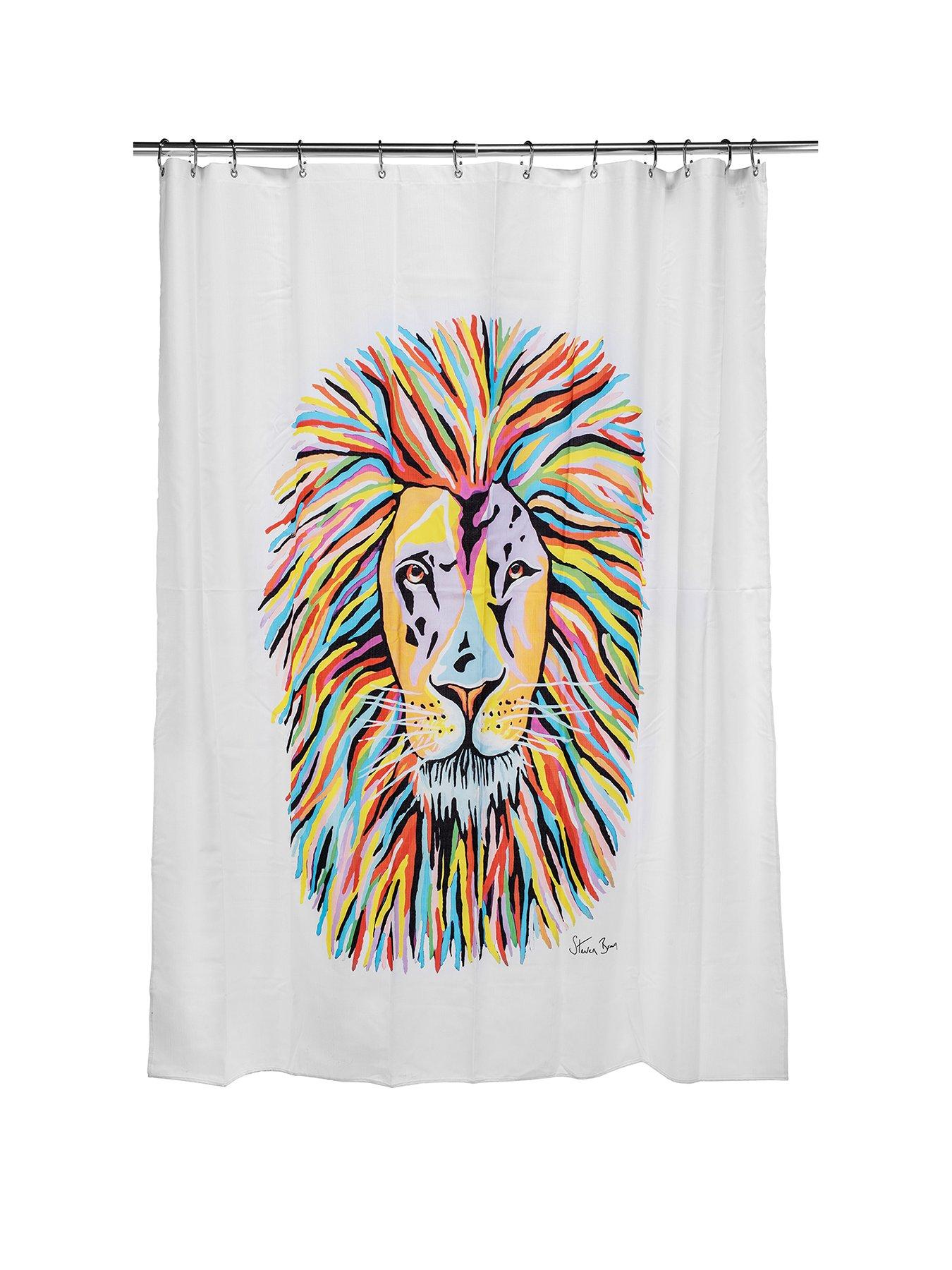 Product photograph of Croydex Steven Brown Lewis Mczoo Shower Curtain from very.co.uk