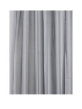 Croydex Plain Grey Textile Shower Curtain