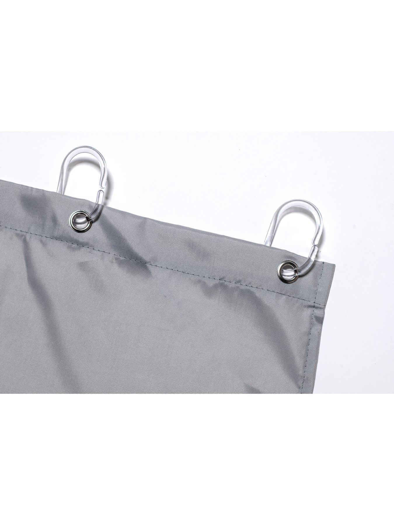Image 4 of 5 of Croydex Plain Grey Textile Shower Curtain