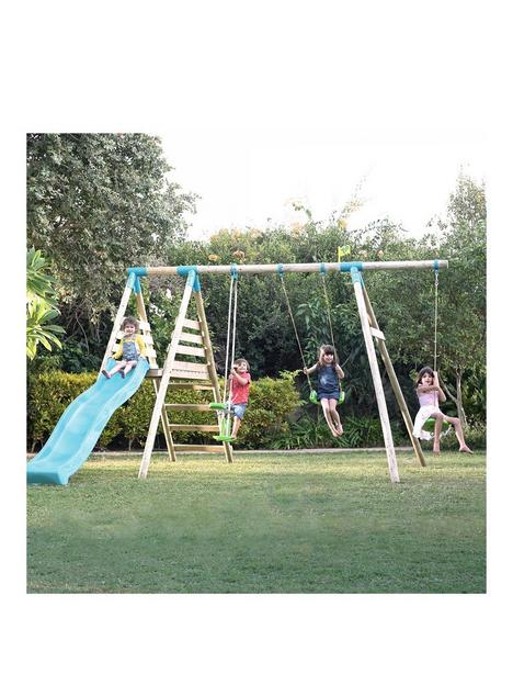 tp-galapagos-wooden-swing-set-slide