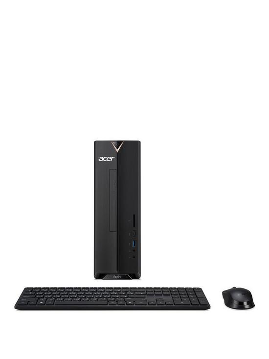 front image of acer-aspirenbspxc-840-desktop-pc--nbspintel-pentium-4gb-ram-1tb-hdd-with-optional-microsoft-365-family-12-months