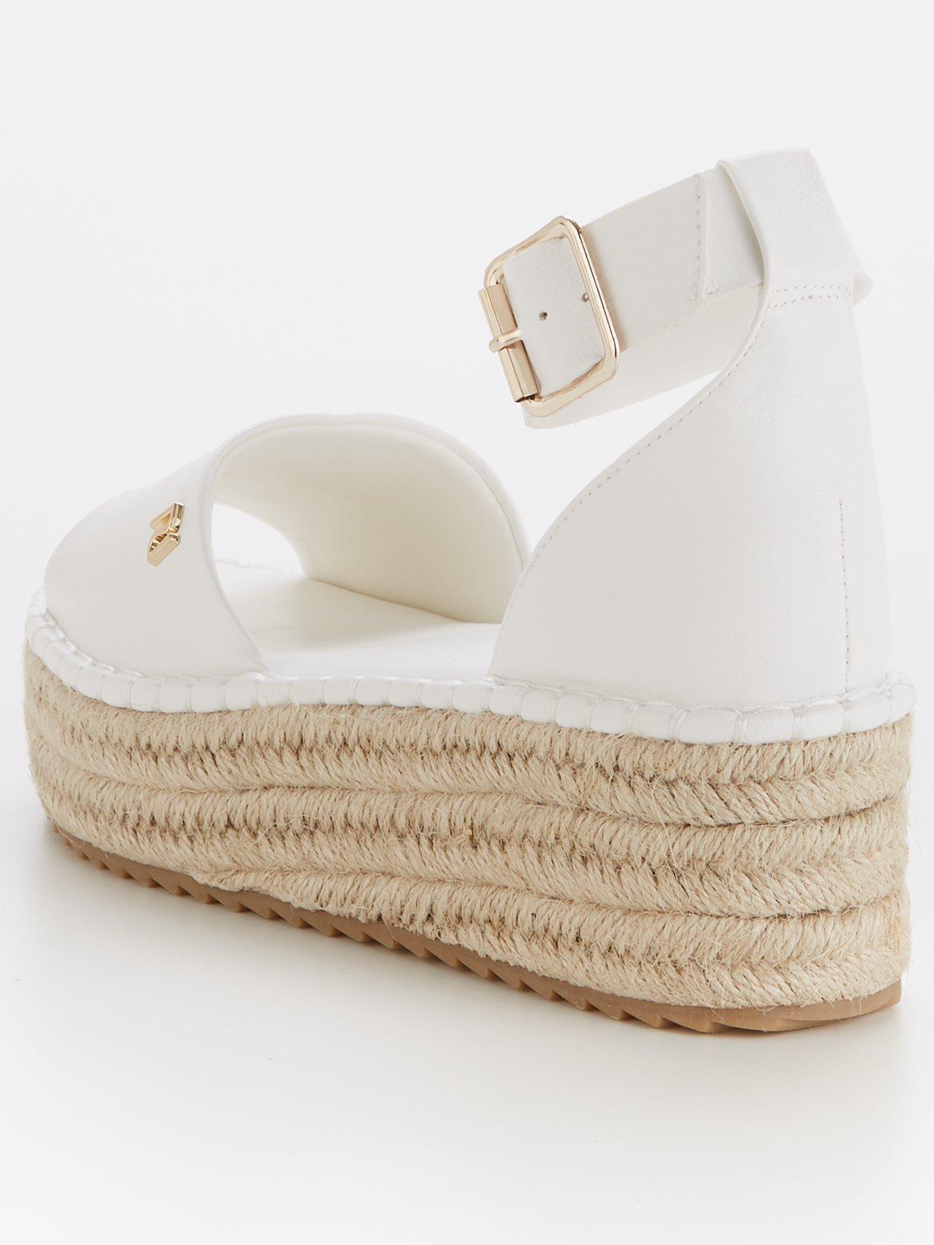 river island white espadrille wedges