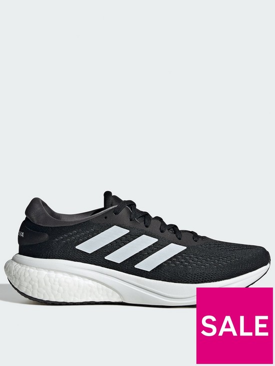 front image of adidas-performance-supernova-2-running-trainers-blackwhite