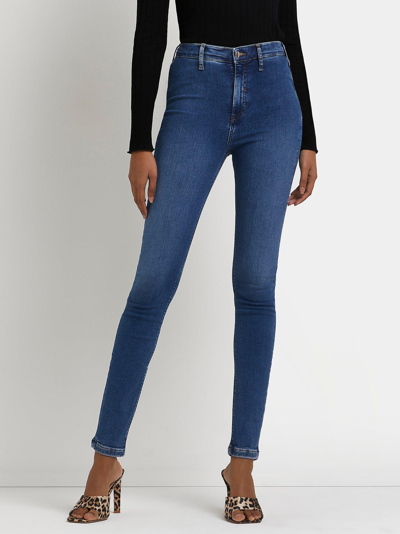 River Island Tall Kaia High Waist Jeggings - Mid Denim