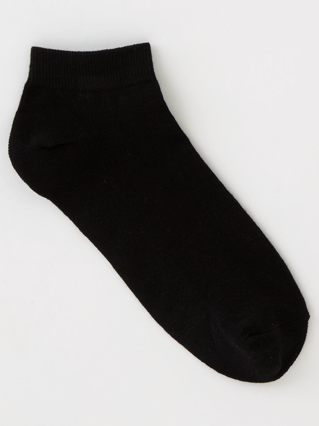 Men's 5 Pack Black Trainer Socks