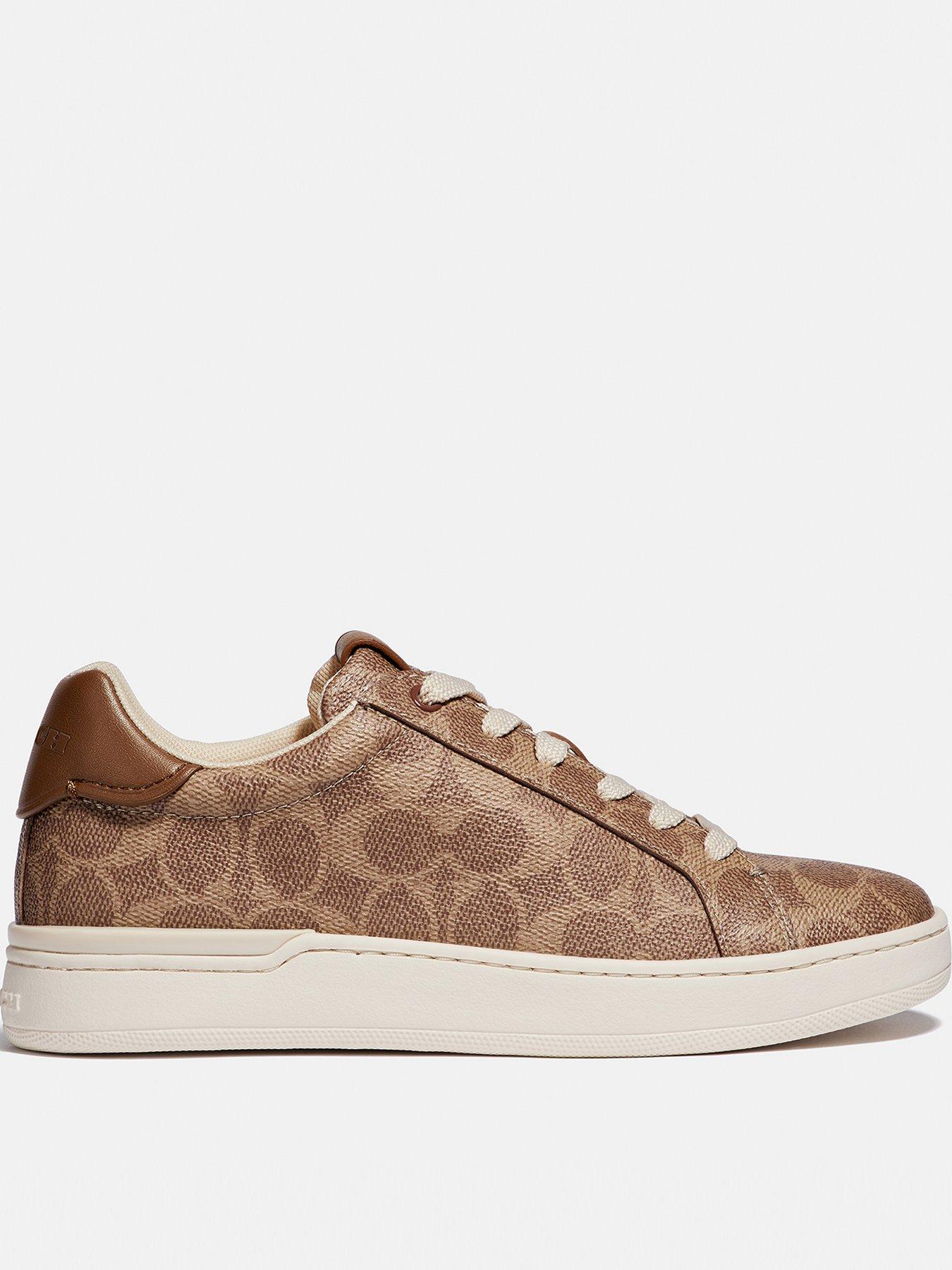 Lowline Coated Canvas Trainers Tan