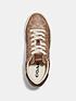  image of coach-lowline-coated-canvas-trainers-tan