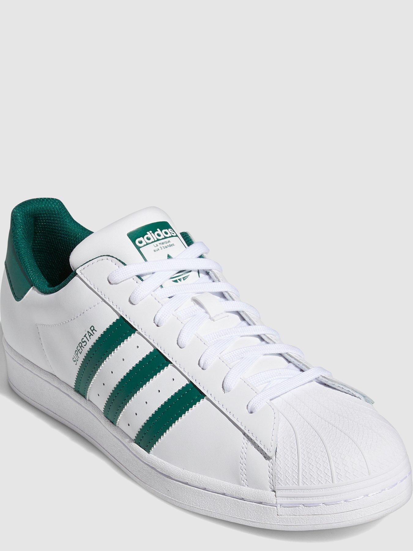 klart Creek Almægtig adidas Originals Superstar Trainers - White/Green | very.co.uk
