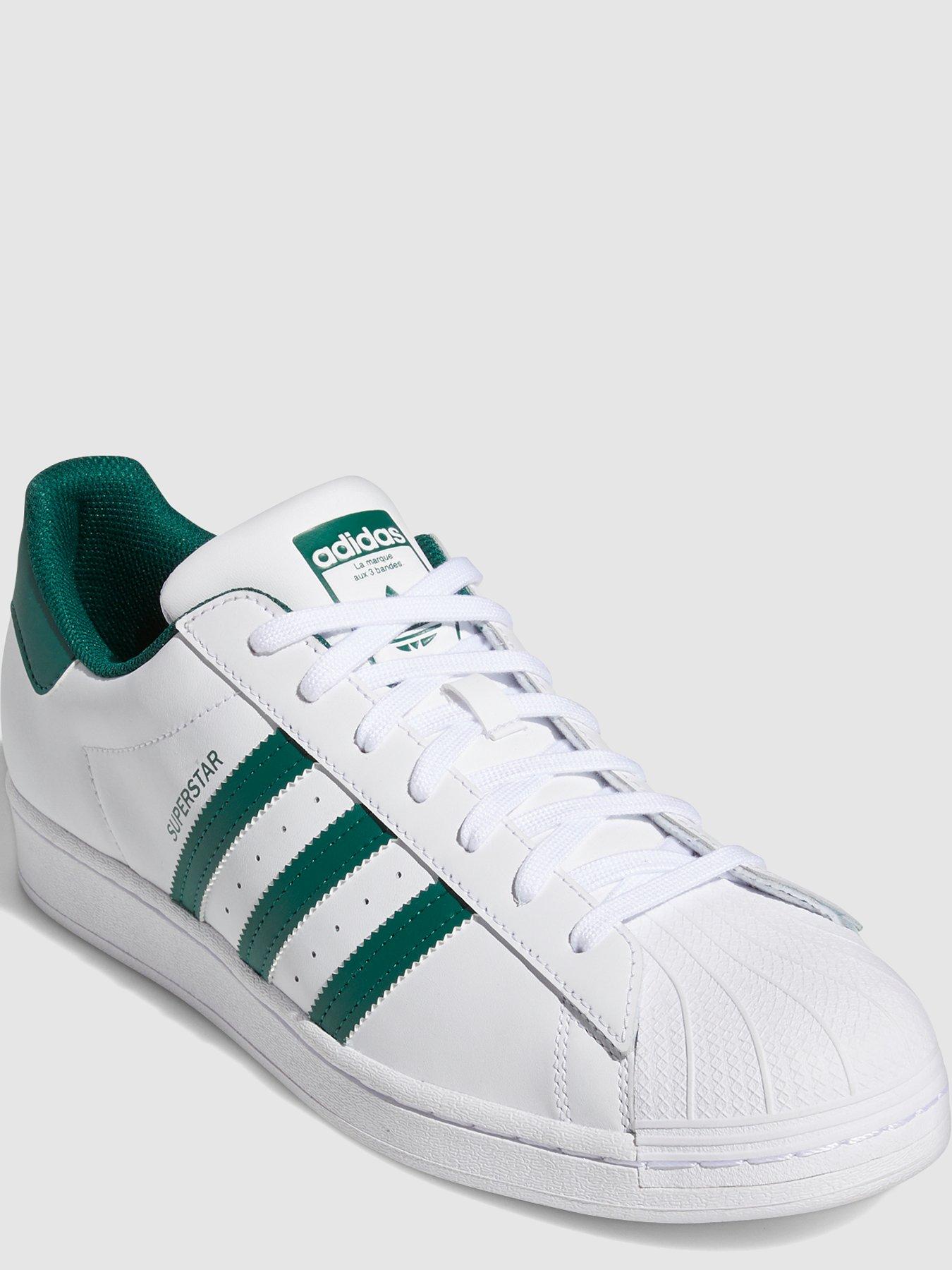 adidas Originals Superstar Trainers - White/Green