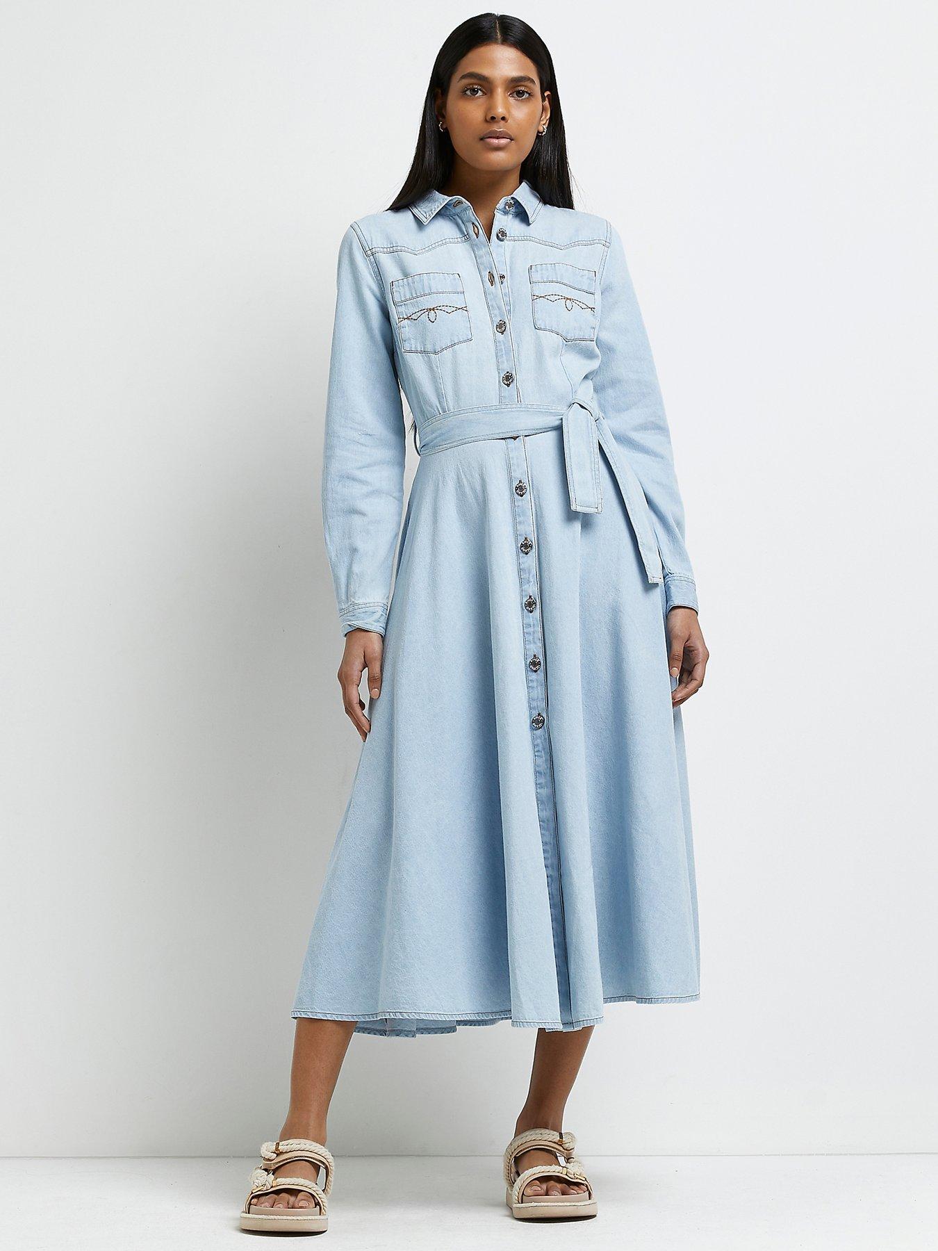 Denim Dresses | River island | Dresses 