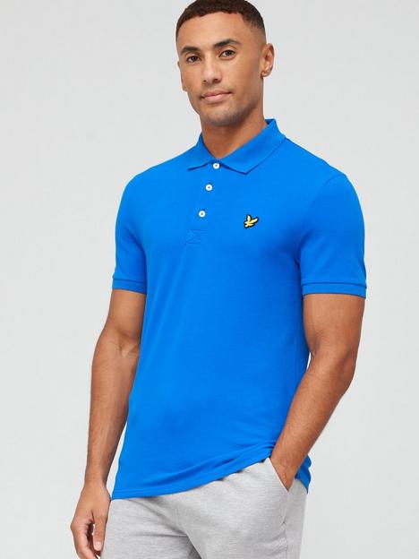 lyle-scott-plain-polo-shirt-bright-blue