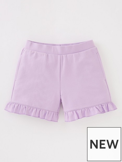 little-pieces-girls-chilli-flounce-sweat-shorts-lavendula