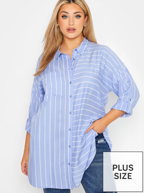 yours-clothing-oversized-stripe-shirt-blue