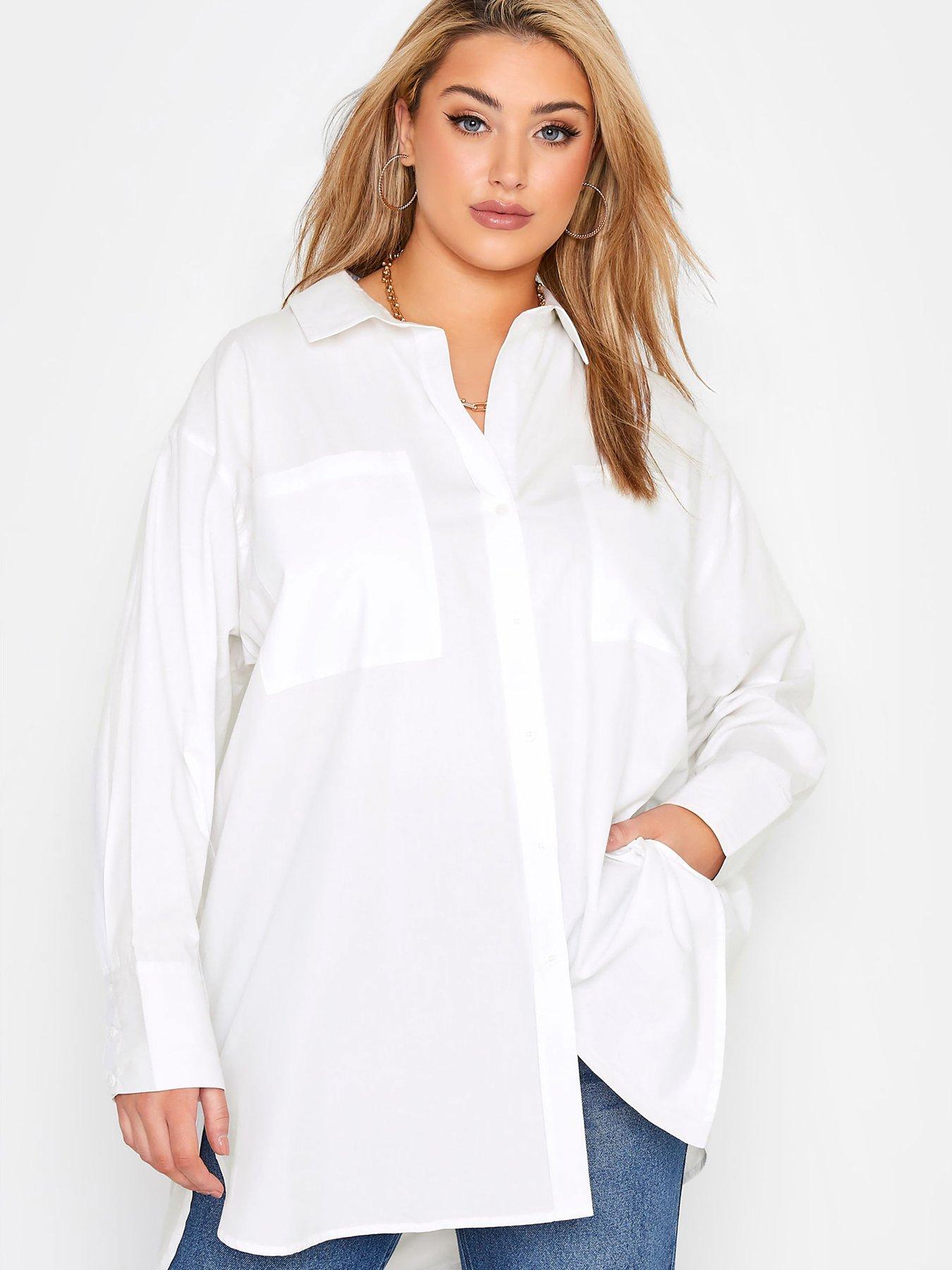 oversized white shirt plus size