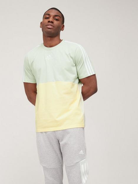 adidas-colourblock-t-shirt-yellowwhite
