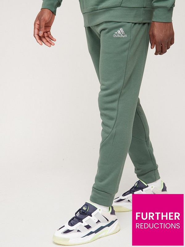 adidas Fleece Colourblock Pants - Green 
