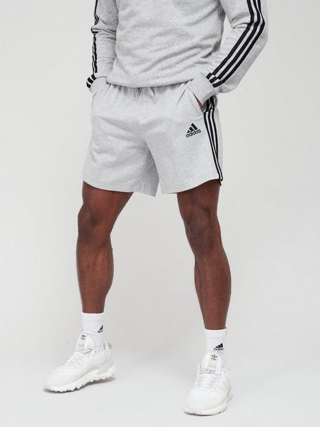 adidas-3-stripenbspsingle-jersey-shorts-greyblack