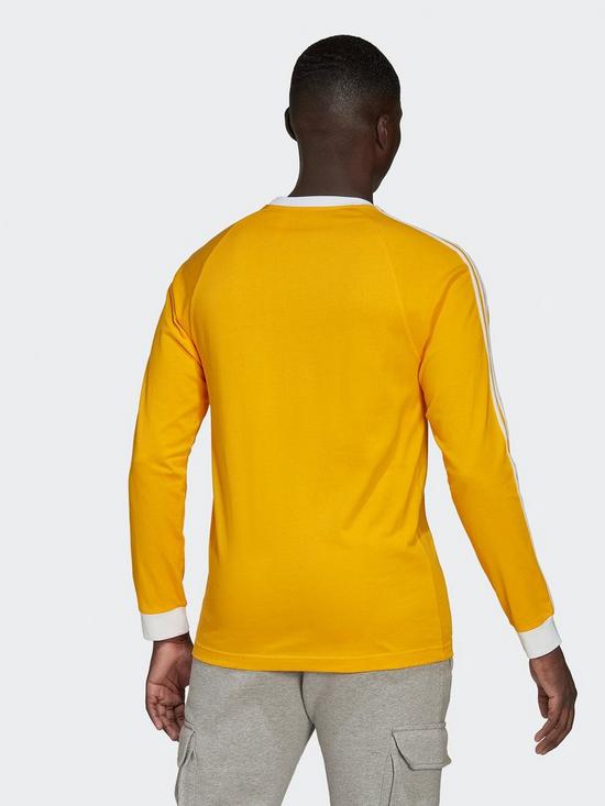 stillFront image of adidas-originals-3-stripes-long-sleeve-t-shirt-gold