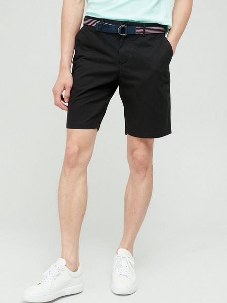 tommy-hilfiger-harlem-twill-shorts-with-belt-black