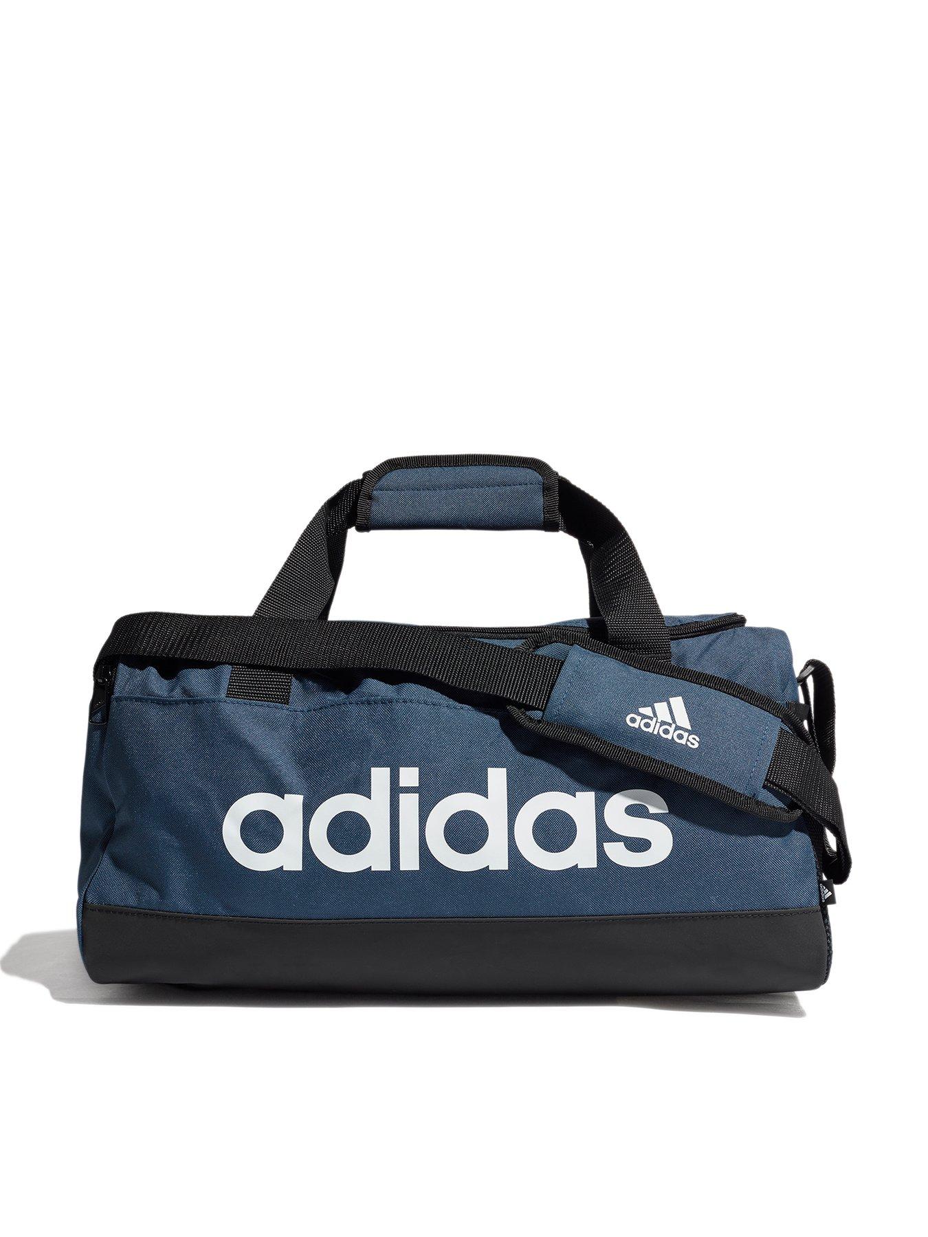 adidas Small Linear Duffel Bag - Navy/Black/White | very.co.uk