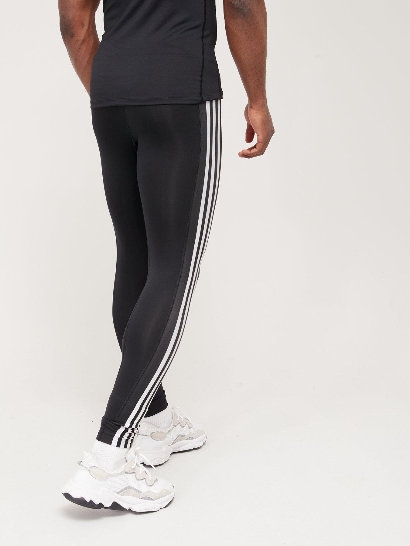 Performance Techfit 3 stripes Training Long Leggings Black