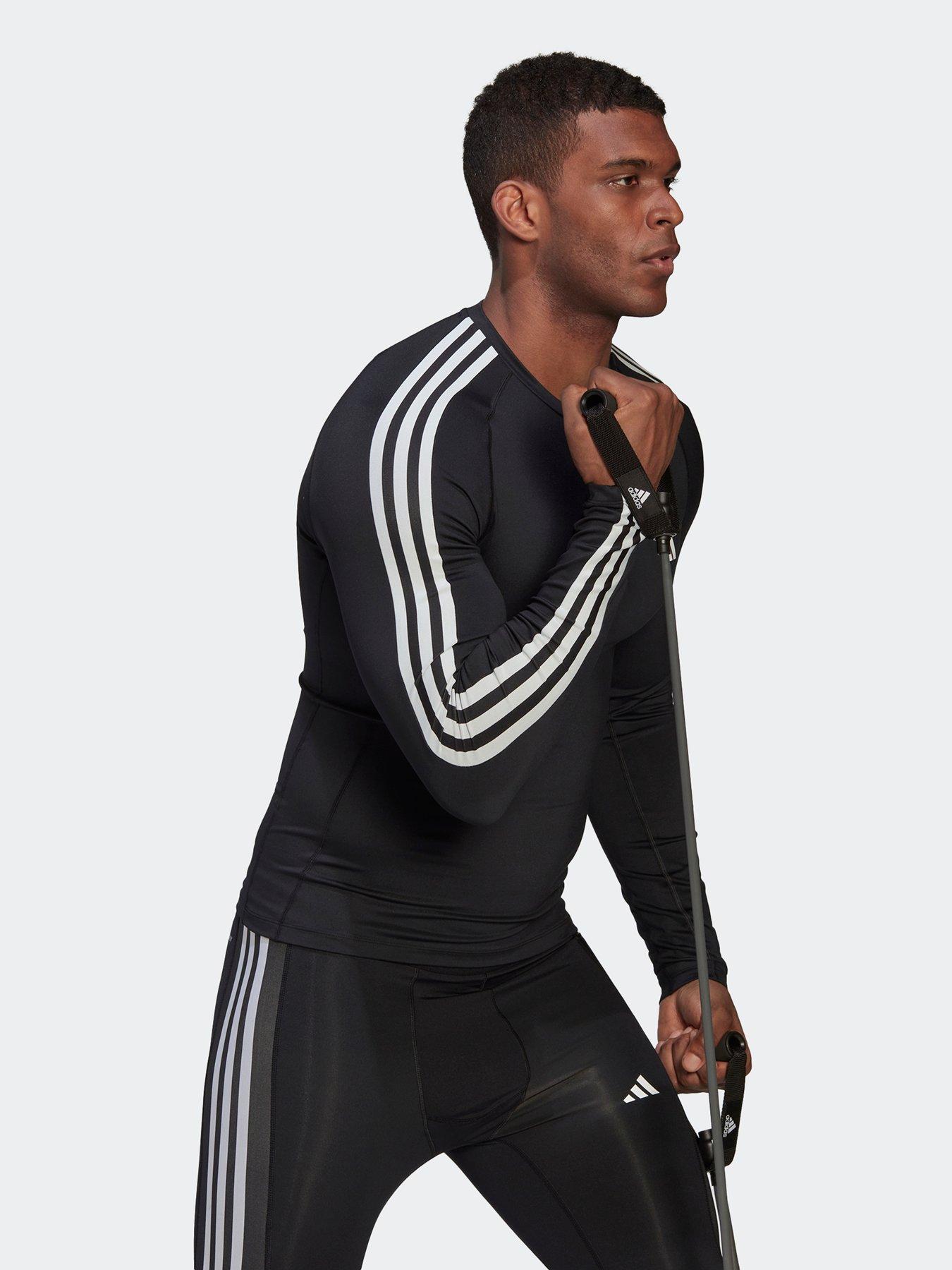 adidas Performance Techfit 3-stripes Training Long Leggings - Black