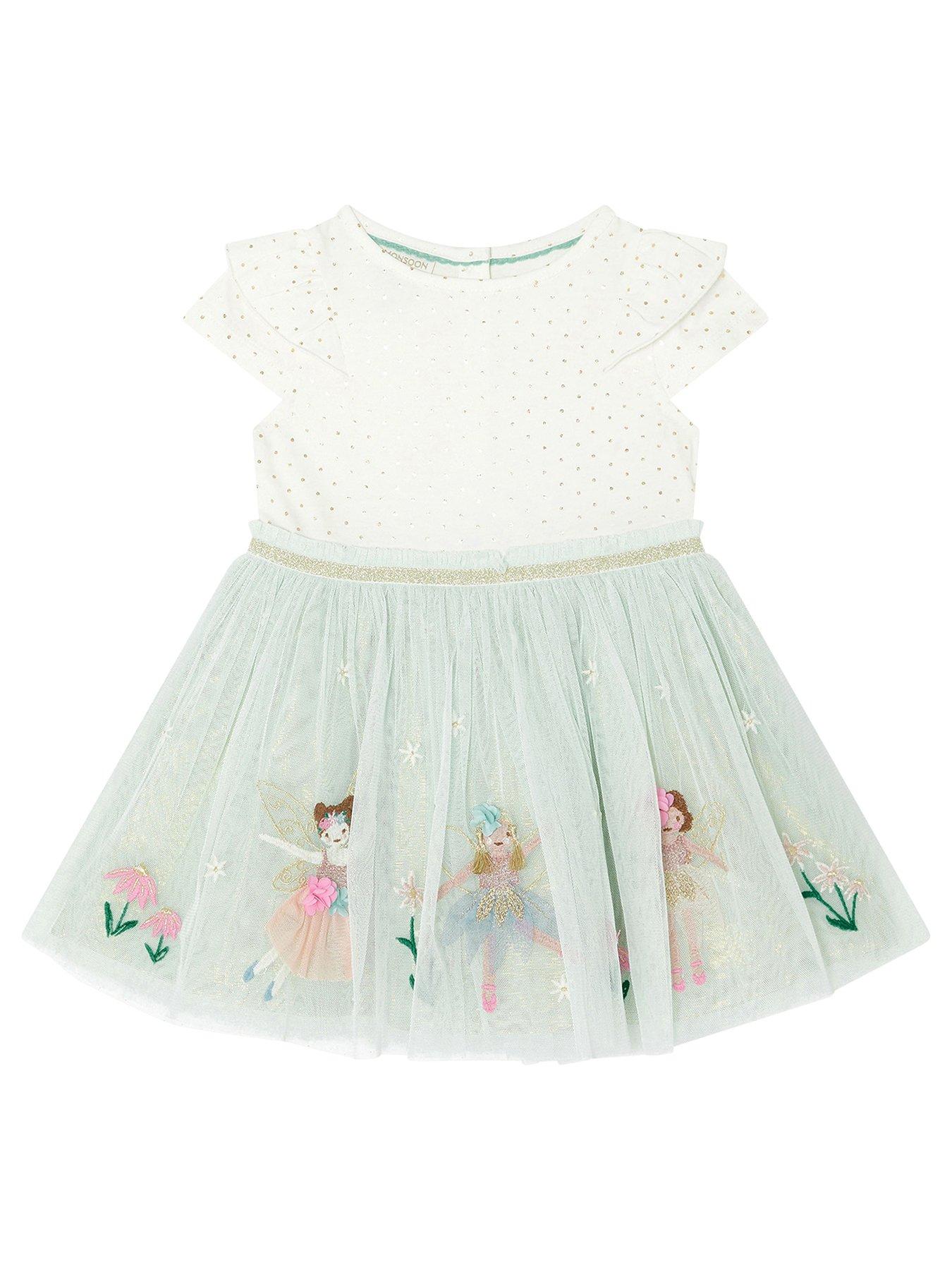 pastel sea embroidered tulle fairy dress