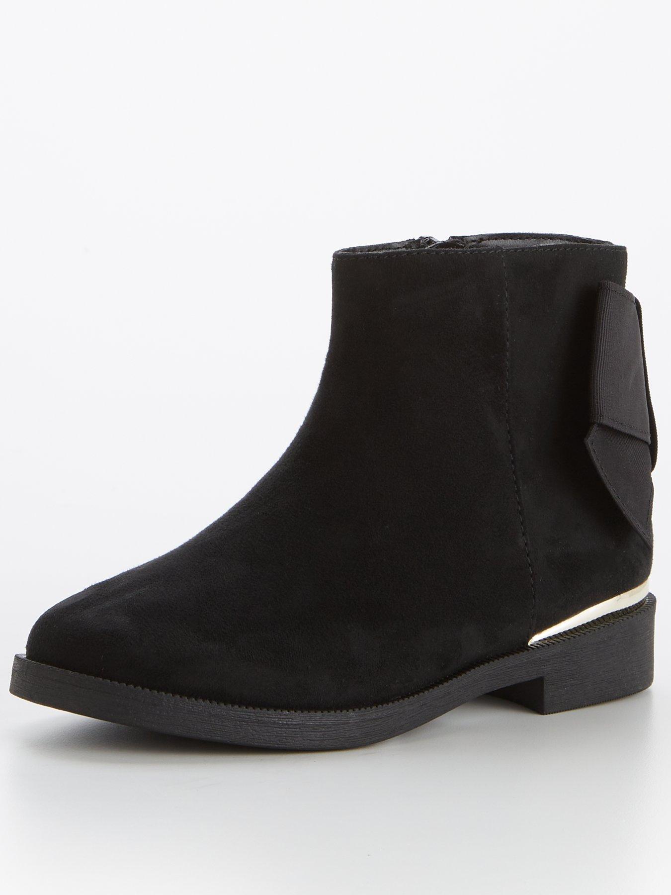 Girls black hotsell suede ankle boots