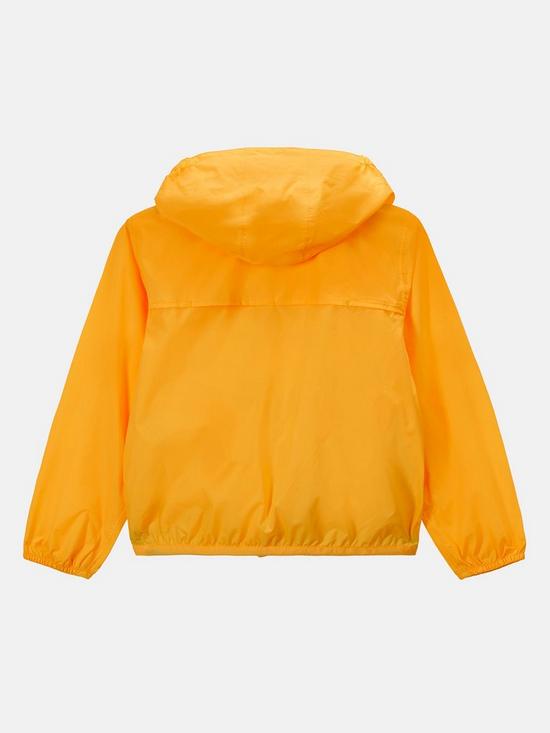 back image of k-way-kids-claude-hooded-jacket-orange