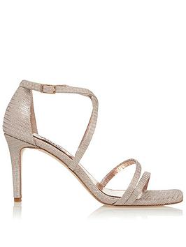 dune london musical barely there sandal - rose gold