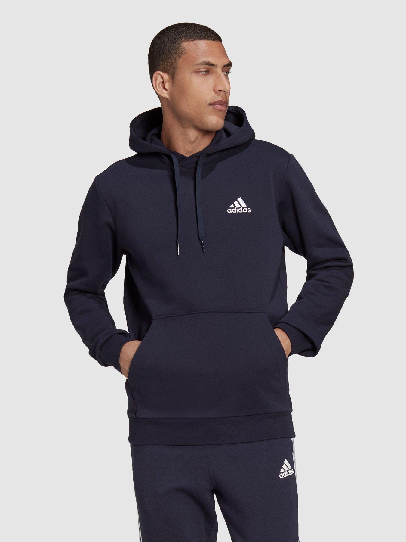 adidas Feel Cozy Pullover Hoodie - Navy/White | very.co.uk