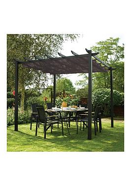 Product photograph of Rowlinson Latina 3 X 3m Grey Canopy from very.co.uk