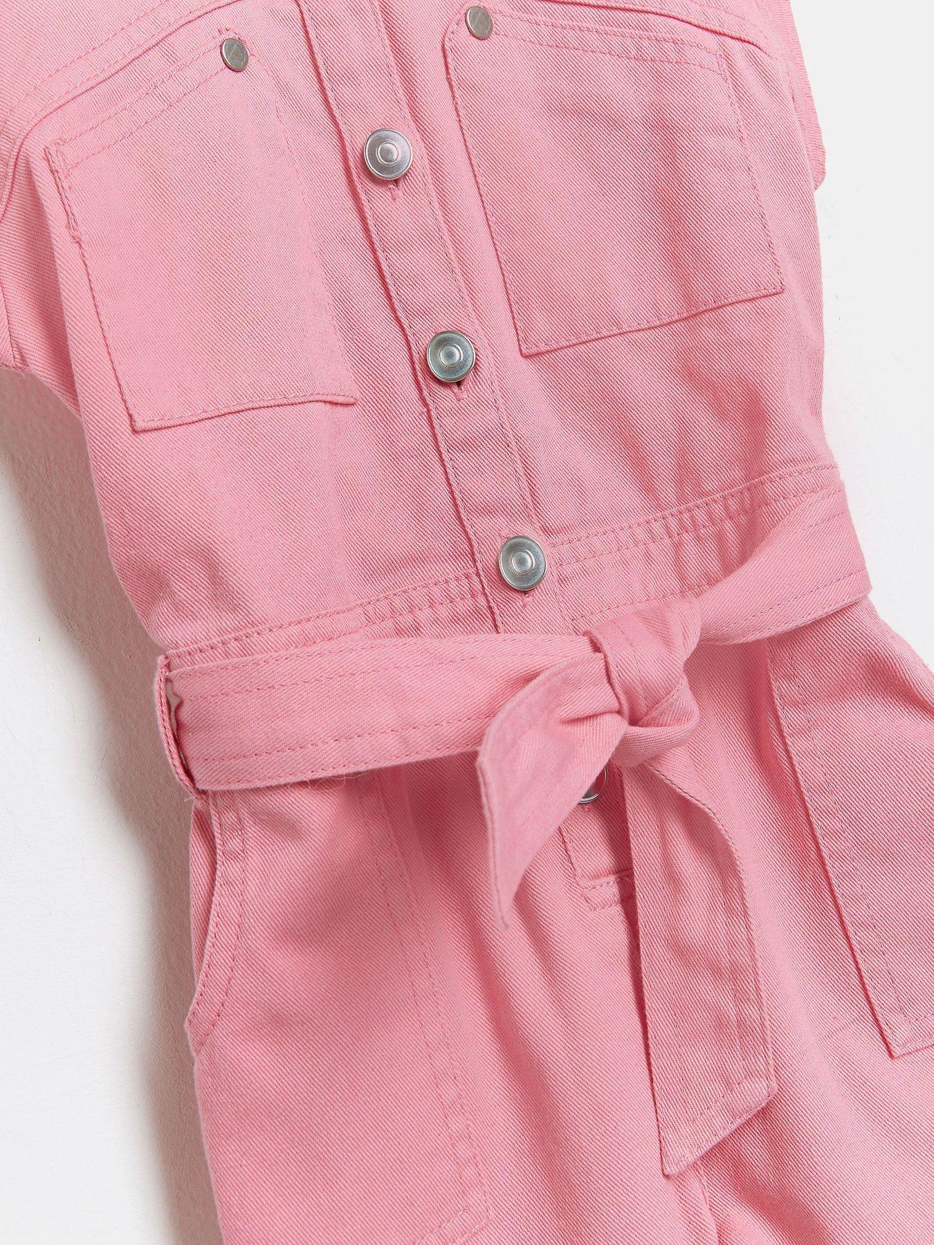 river island pink boiler suit