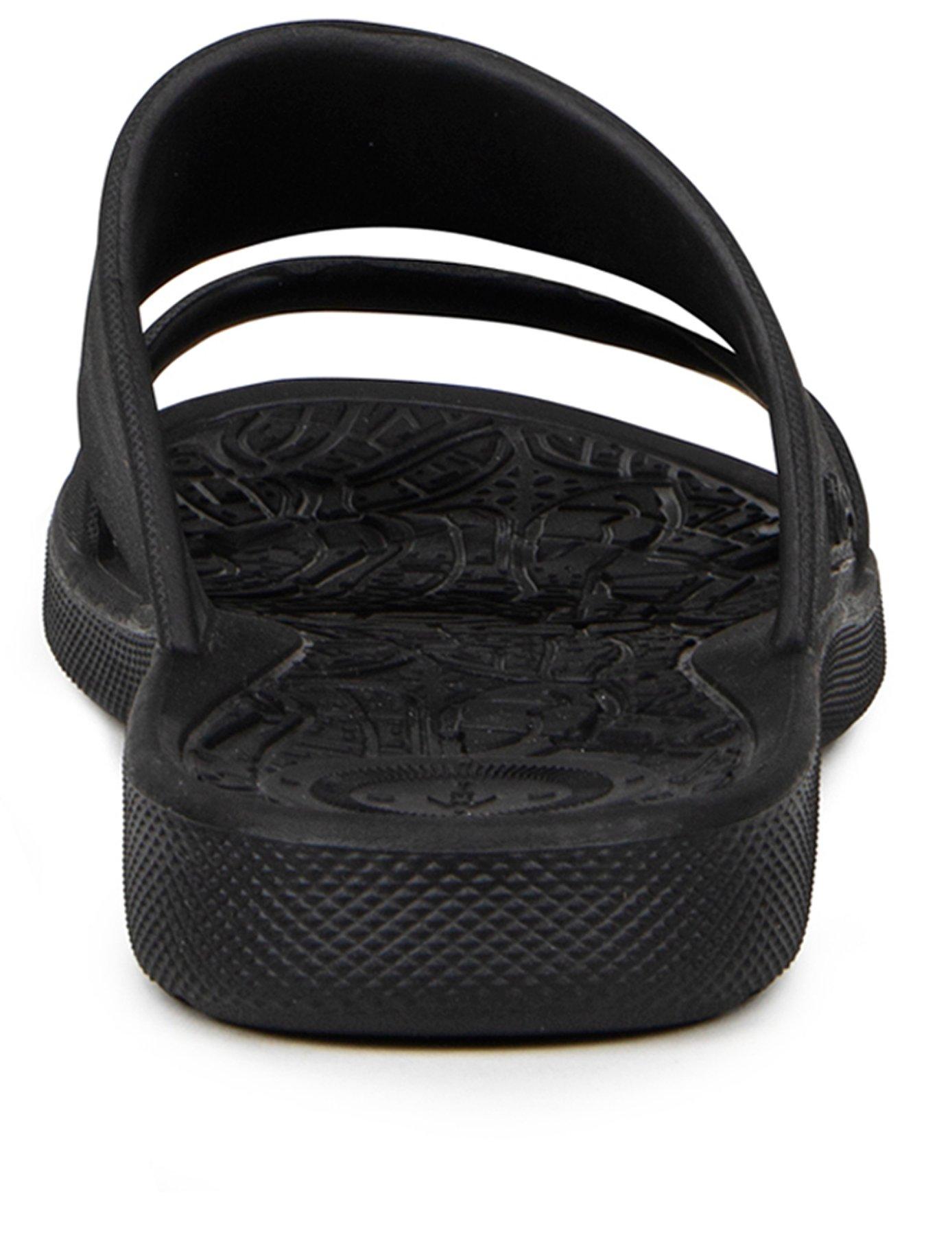 Image 2 of 5 of TOTES Ladies Solbounce Double Strap Slide Sandals - Black