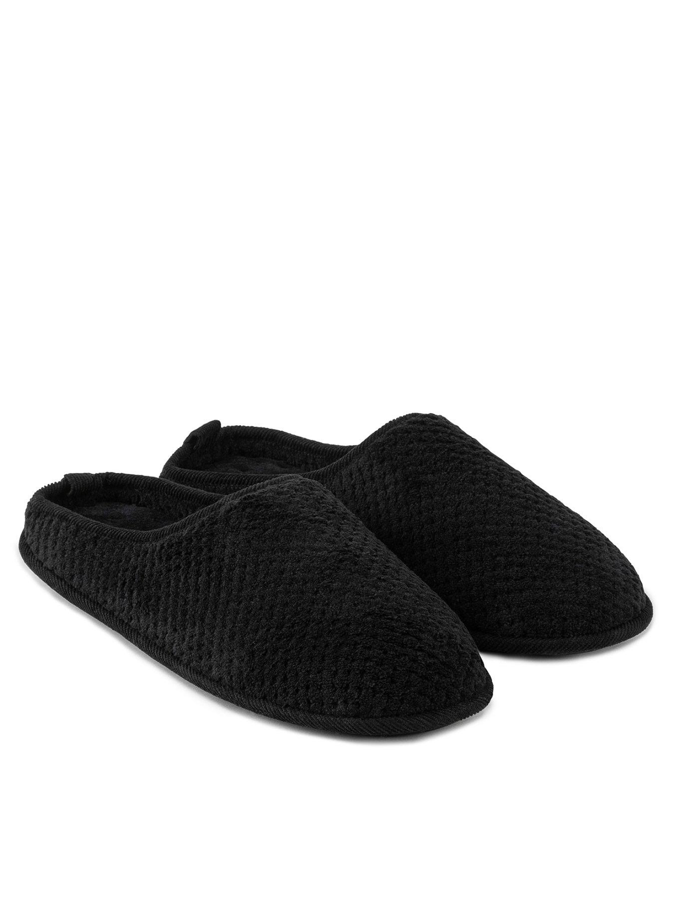 totes fluffy cross front pillowstep mule