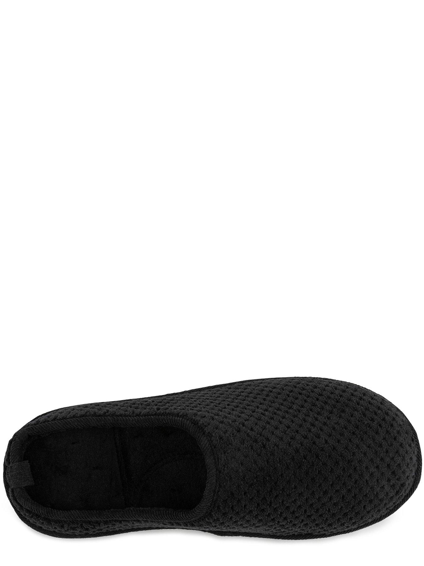 Image 3 of 4 of TOTES Isotoner Ladies Popcorn Terry Mule Slippers - Black