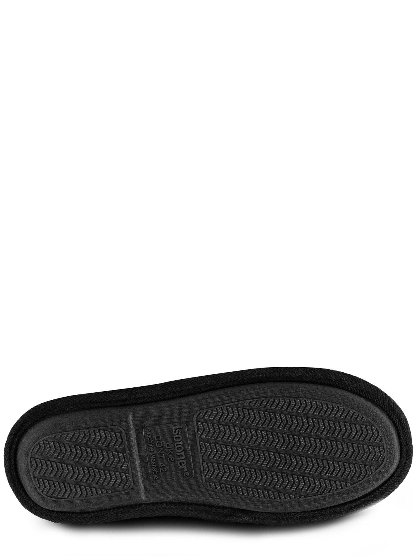 Image 4 of 4 of TOTES Isotoner Ladies Popcorn Terry Mule Slippers - Black
