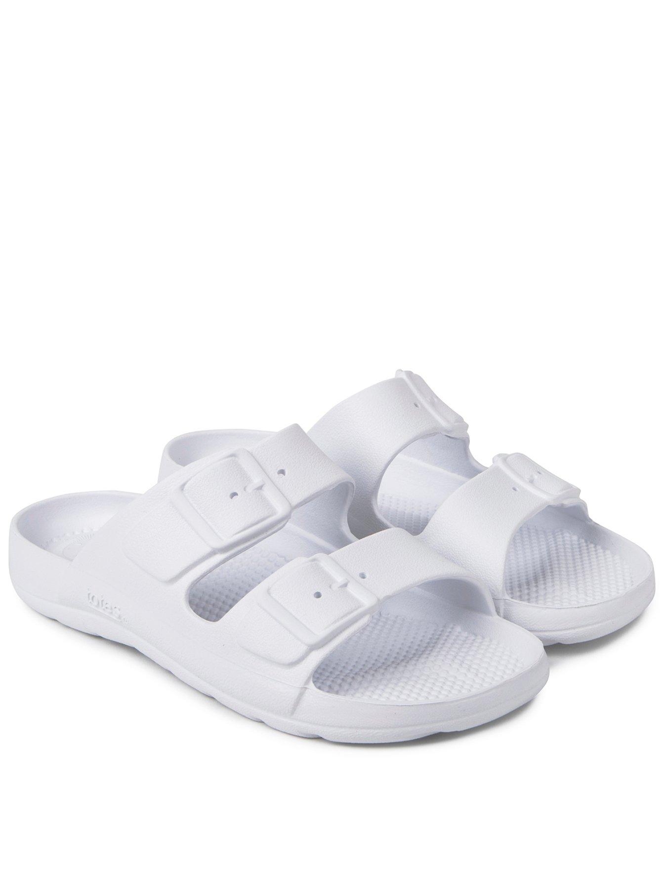 Totes Sol Bounce 2-Strap Slides - White, 6 - Foods Co.