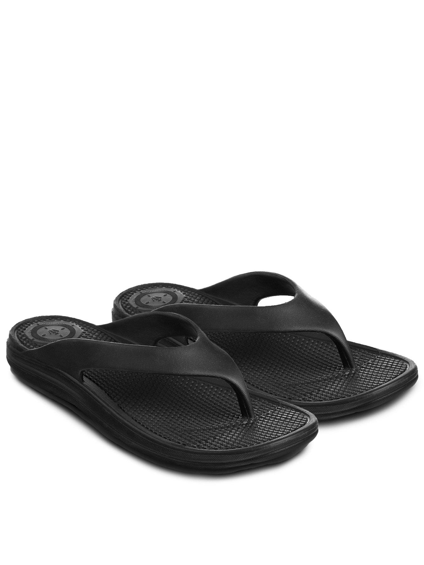 TOTES Ladies Solbounce With Toe Post Sandals - Black