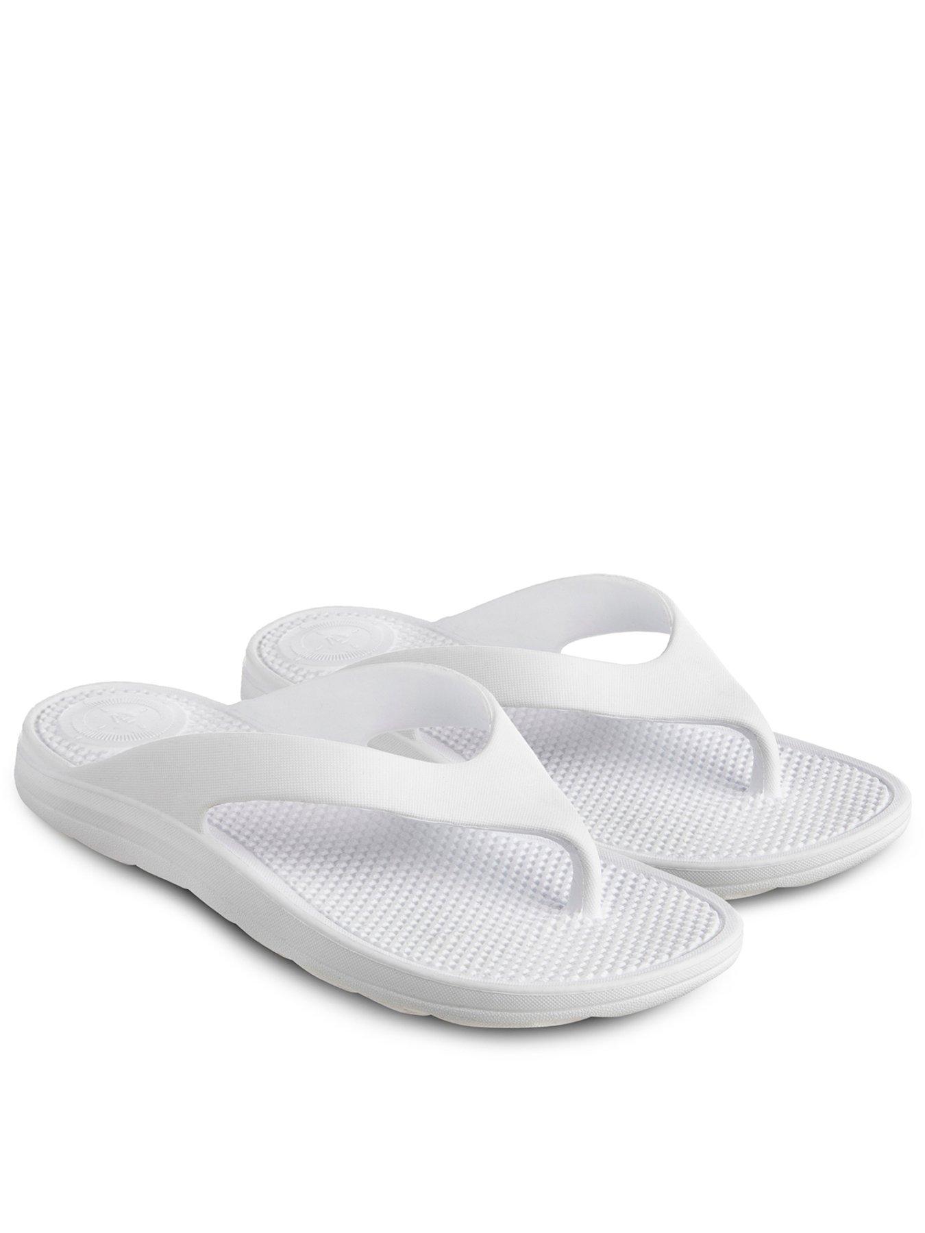 Ladies white cheap flip flops