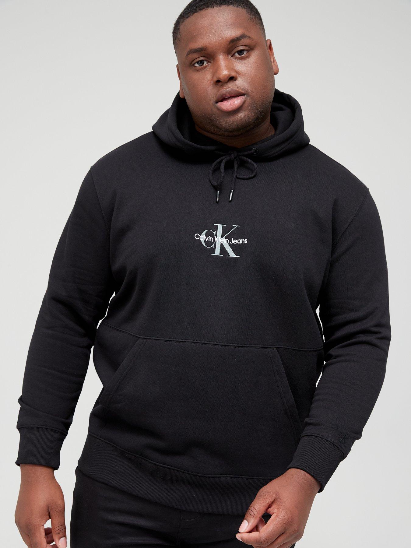 Mens Clothing Activewear Black gym and workout clothes Hoodies for Men Calvin Klein Cotton Small Chest Logo Hoodie Hooded Sweatshirt in ck Black 